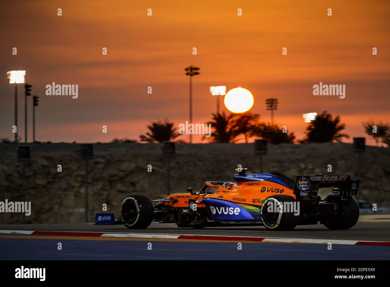 NORRIS Lando (gbr), McLaren Renault F1 MCL35, action pendant la Formule 1 Rolex Sakhir Grand Prix 2020, du 4 au 6 décembre 2020 sur le circuit international de Bahreïn, à Sakhir, Bahreïn - photo Florent Gooden / DPPI / LM Banque D'Images