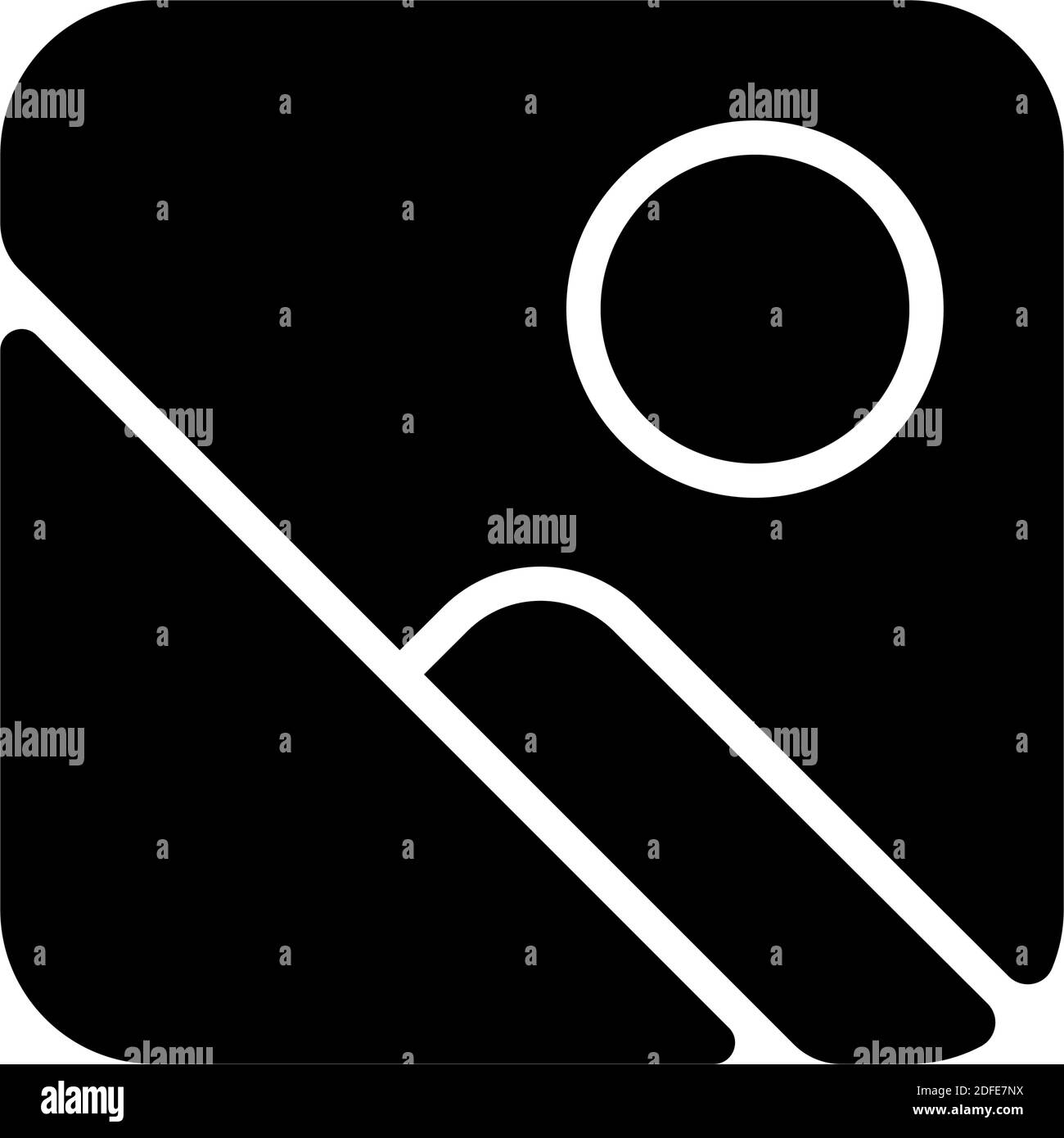 Icône de glyphe noire de l'application Galerie de photos Illustration de Vecteur