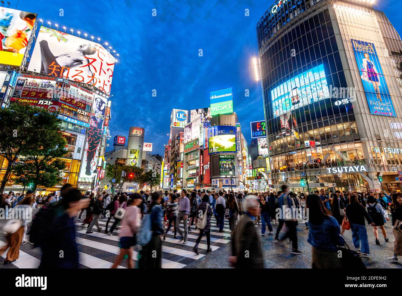 Shibuya Crossing, Tokyo Japon, place Hachiko Banque D'Images