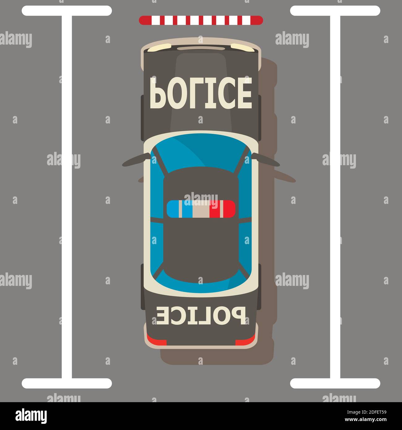 Icône de voiture de police. Illustration isométrique de l'icône de vecteur de voiture de police pour le Web Illustration de Vecteur