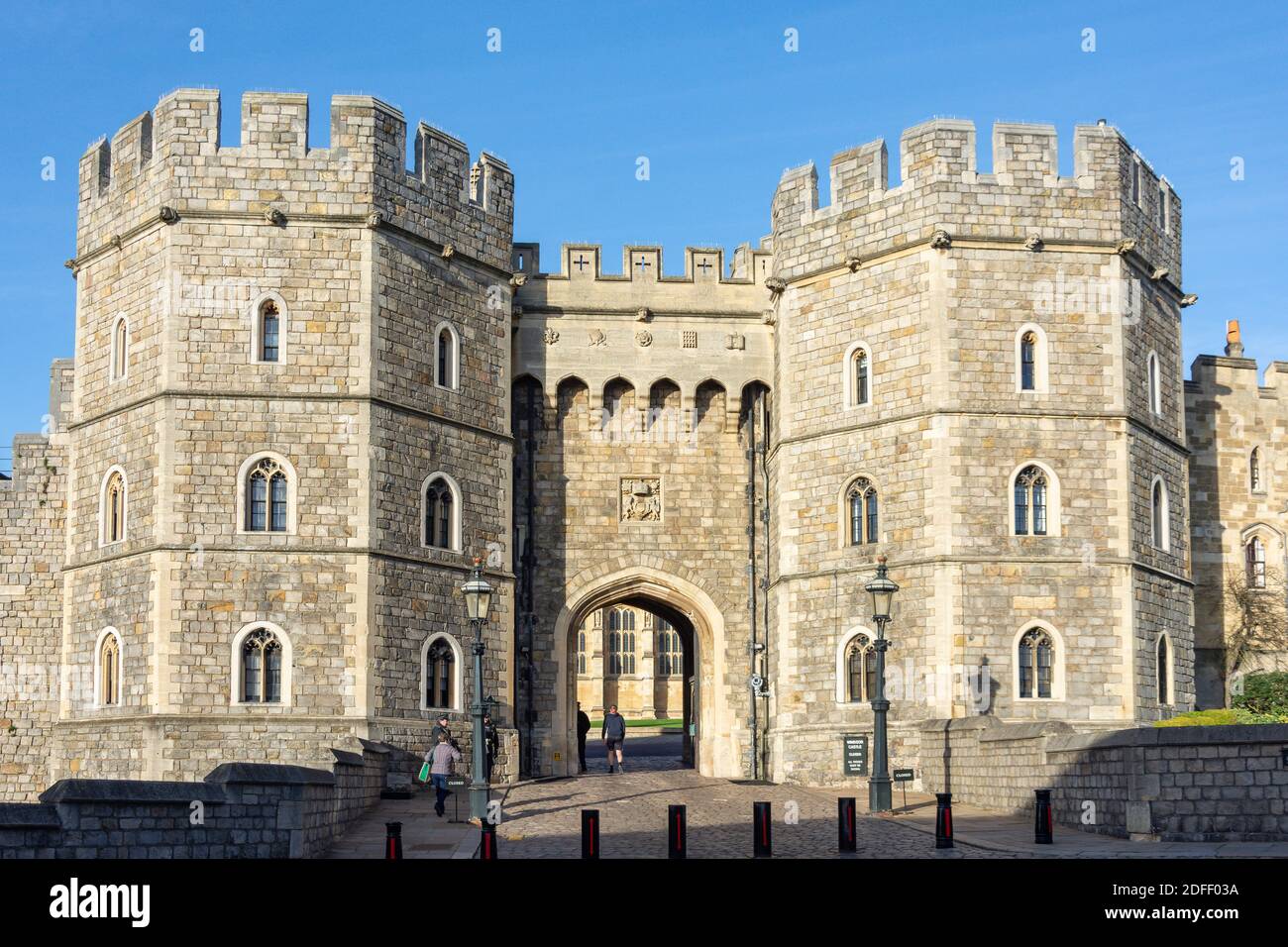 Henry VIII Gate, Windsor Castle, Castle Hill, Windsor, Berkshire, Angleterre, Royaume-Uni Banque D'Images