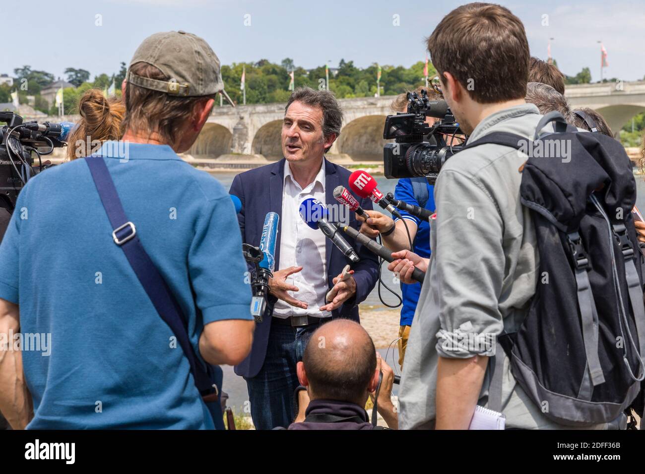 Lancement du réseau des villes humanistes avec 18 maires des grandes villes de France, Eric Piolle maire de Grenoble, 21 juillet 2020 à Tours, France. Photo de Pascal Avenet/ABACAPRESS.COM Banque D'Images