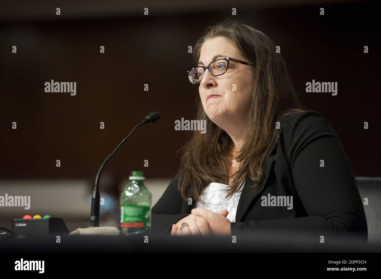 Laura MacCleery, directrice des politiques, Centre for Science in the public Interest comparaît devant un comité du Sénat des États-Unis sur le commerce, la science et les transports audition "protection des Américains contre les escroqueries COVID-19" dans le bâtiment Dirksen Senate Office Building à Capitol Hill à Washington, DC, USA, le mardi 21 juillet 2020. Photo de Rod Lamkey/CNP/ABACAPRESS.COM Banque D'Images