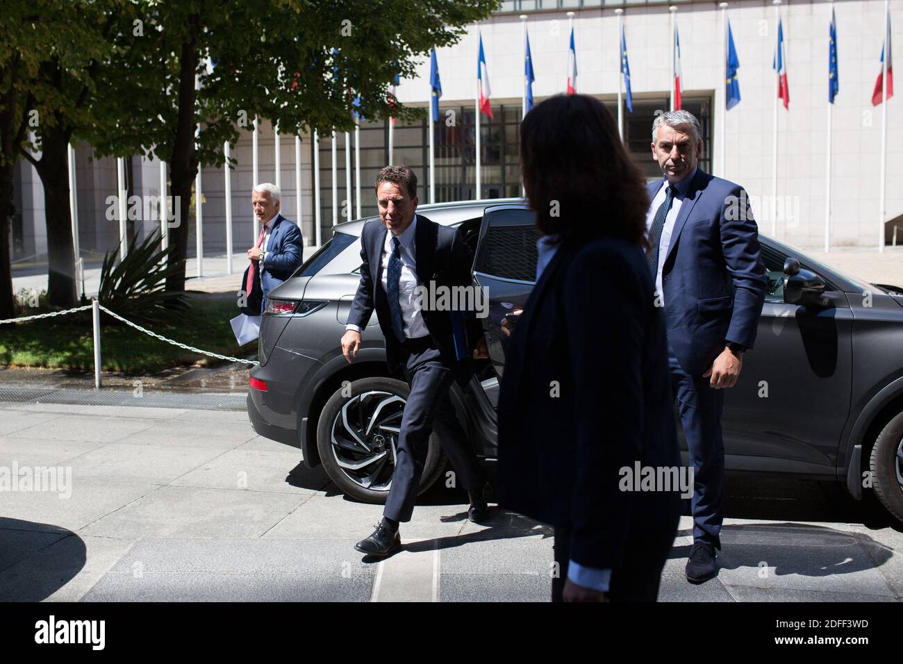 Geoffroy Roux de Bezieux, président du MEDEF, vient rencontrer le ministre français de l'économie et ministre français de la transition écologique au sein du ministre de l'économie de Bercy, à Paris. Juillet 22 2020. Photo de Raphael Lafargue/ABACAPRESS.COM Banque D'Images