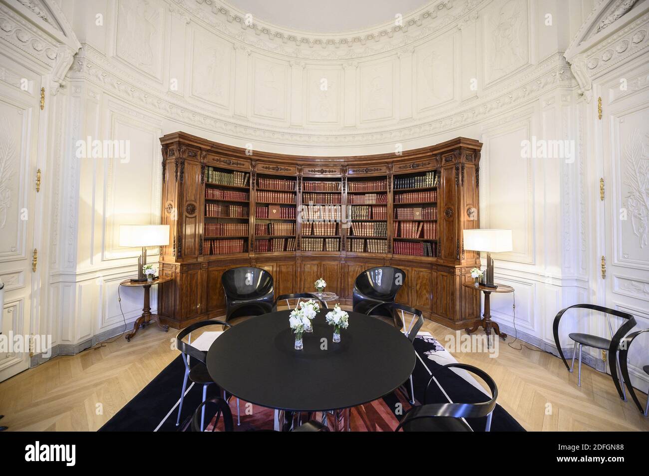Bibliothèque Napoelon III lors des Journées européennes du patrimoine ( Journées européennes du Patrimoine ) à l'Elysée à Paris, le 19 septembre 2020. Photo par Eliot Blondt/ABACAPRESS.COM Banque D'Images