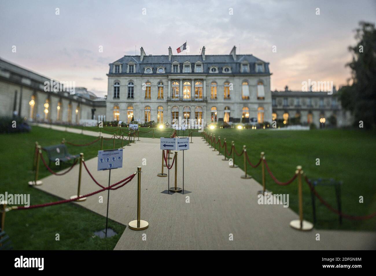 Jardin du Palais de l'elysée lors des Journées européennes du Patrimoine ( Journées européennes du Patrimoine ) au Palais de l'Elysée à Paris, le 19 septembre 2020. Photo par Eliot Blondt/ABACAPRESS.COM Banque D'Images