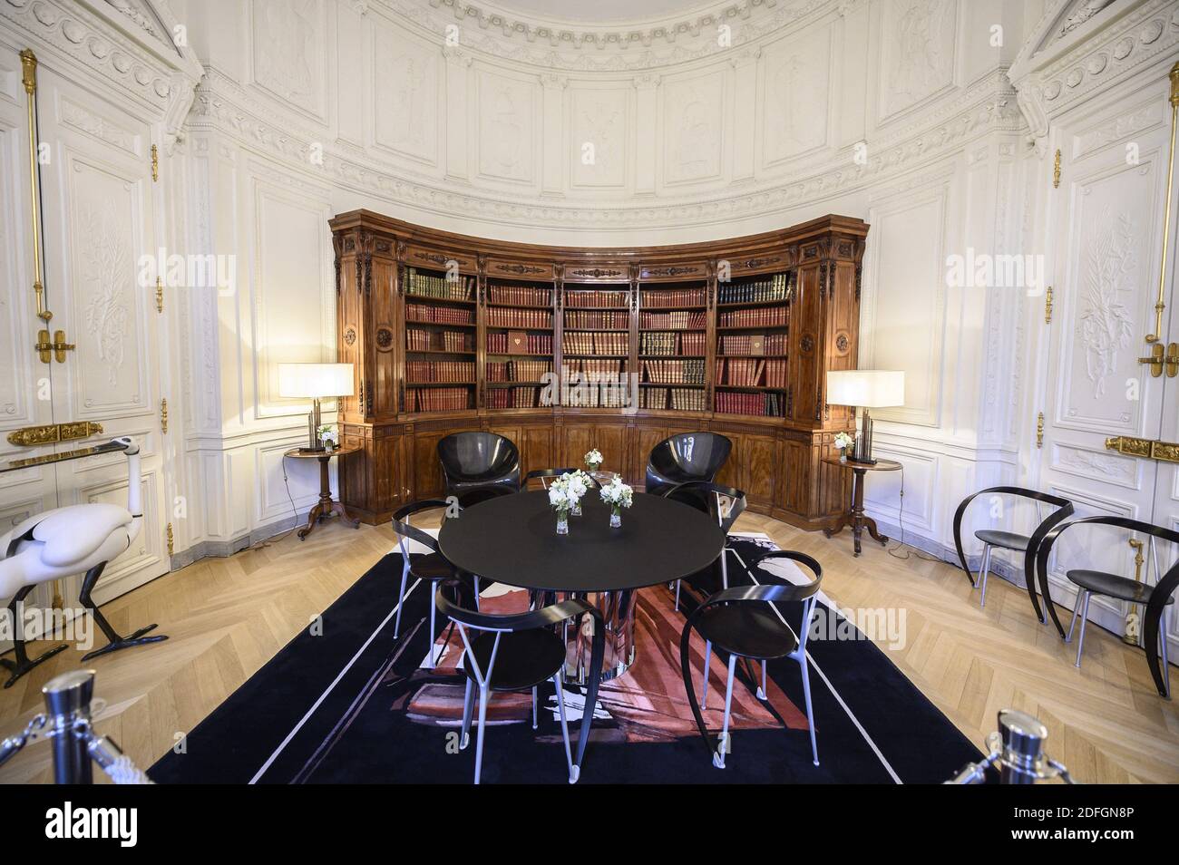 Bibliothèque Napoelon III lors des Journées européennes du patrimoine ( Journées européennes du Patrimoine ) à l'Elysée à Paris, le 19 septembre 2020. Photo par Eliot Blondt/ABACAPRESS.COM Banque D'Images