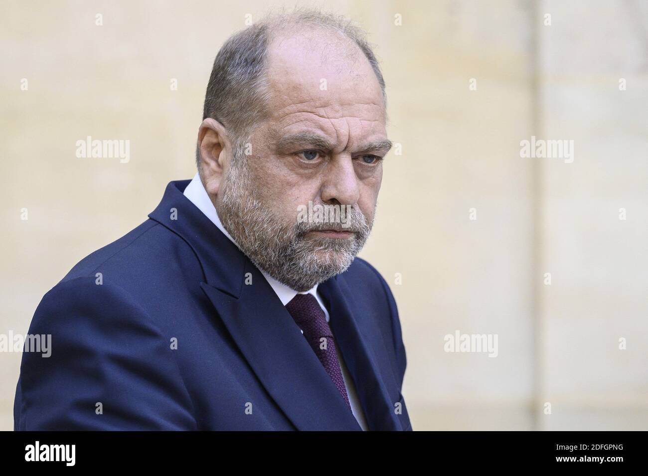 Le ministre français de la Justice, Eric Dupond-Moretti, donne une conférence de presse le 21 septembre 2020 à Paris, en France. Photo par Eliot Blondt/ABACAPRESS.COM Banque D'Images