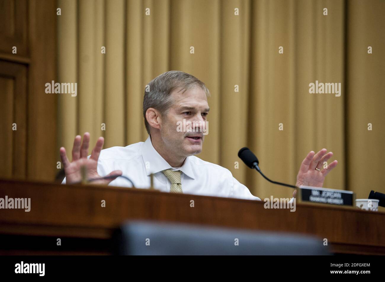 Le représentant des États-Unis, Jim Jordan (républicain de l'Ohio), fait des remarques au comité lors d'une audience de la Commission de la magistrature de la Chambre sur la diversité en Amérique : la représentation des personnes de couleur dans les médias dans le Rayburn House Office Building à Capitol Hill à Washington, DC, USA, le jeudi 24 septembre 2020. Photo de Rod Lamkey/CNP/ABACAPRESS.COM Banque D'Images