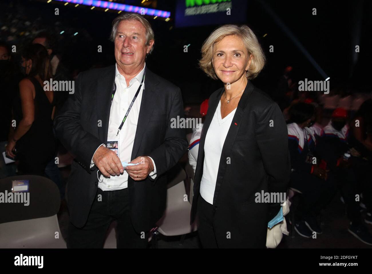 Président de la région Ile de France Valerie Pecresse et Jacky Lorenzetti  lors de la Conquete le 25 septembre 2020 à Nanterre près de Paris, France.  Photo de Jerome Domine/ABACAPRESS.COM Photo Stock -