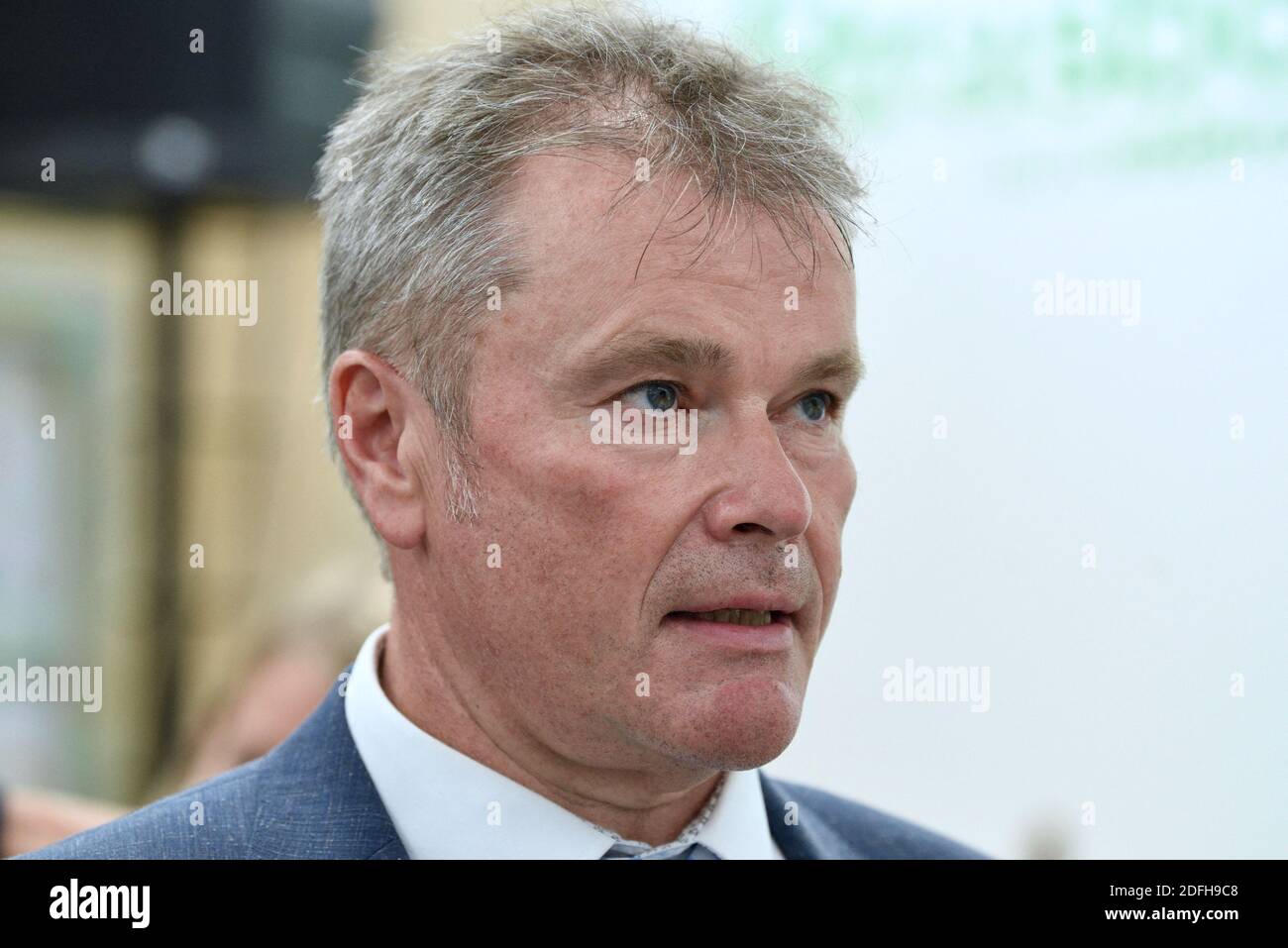 Portrait de Jean-Luc Hoffmann le 4 septembre 2020 à Strasbourg, dans le  nord-est de la France. Jean-Luc Hoffmann nouveau président de la Chambre  des métiers d'Alsace. Il succède à Bernard Stalter, le