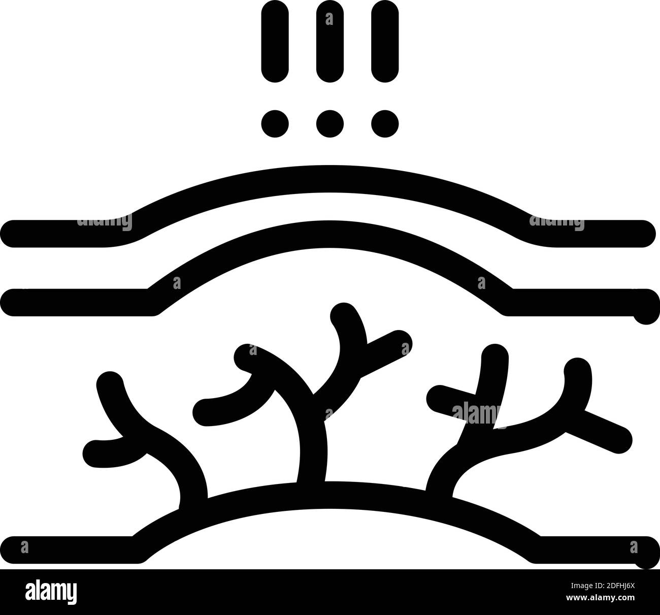 illustration du vecteur de l'icône noire de la maladie des varices Illustration de Vecteur