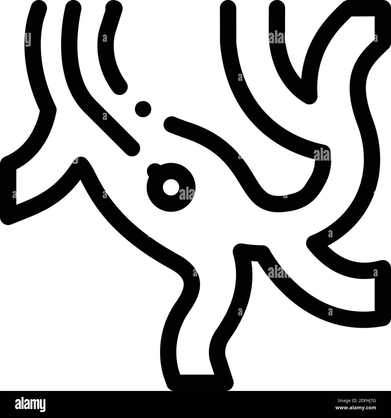 veines examen médical image noire de vecteur d'icône Illustration de Vecteur