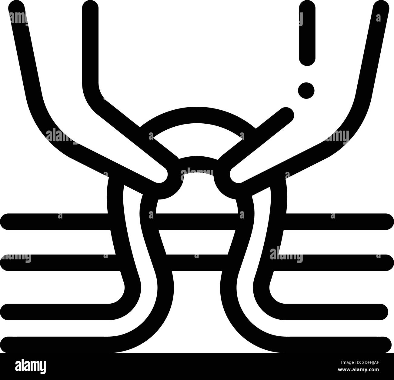 veines traitement médical icône noire illustration vectorielle Illustration de Vecteur