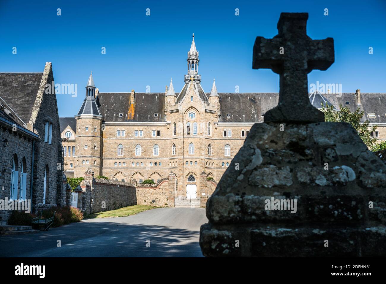 Abbaye Saint-Michel de Kergonan, Bretagne, France, Europe. Banque D'Images
