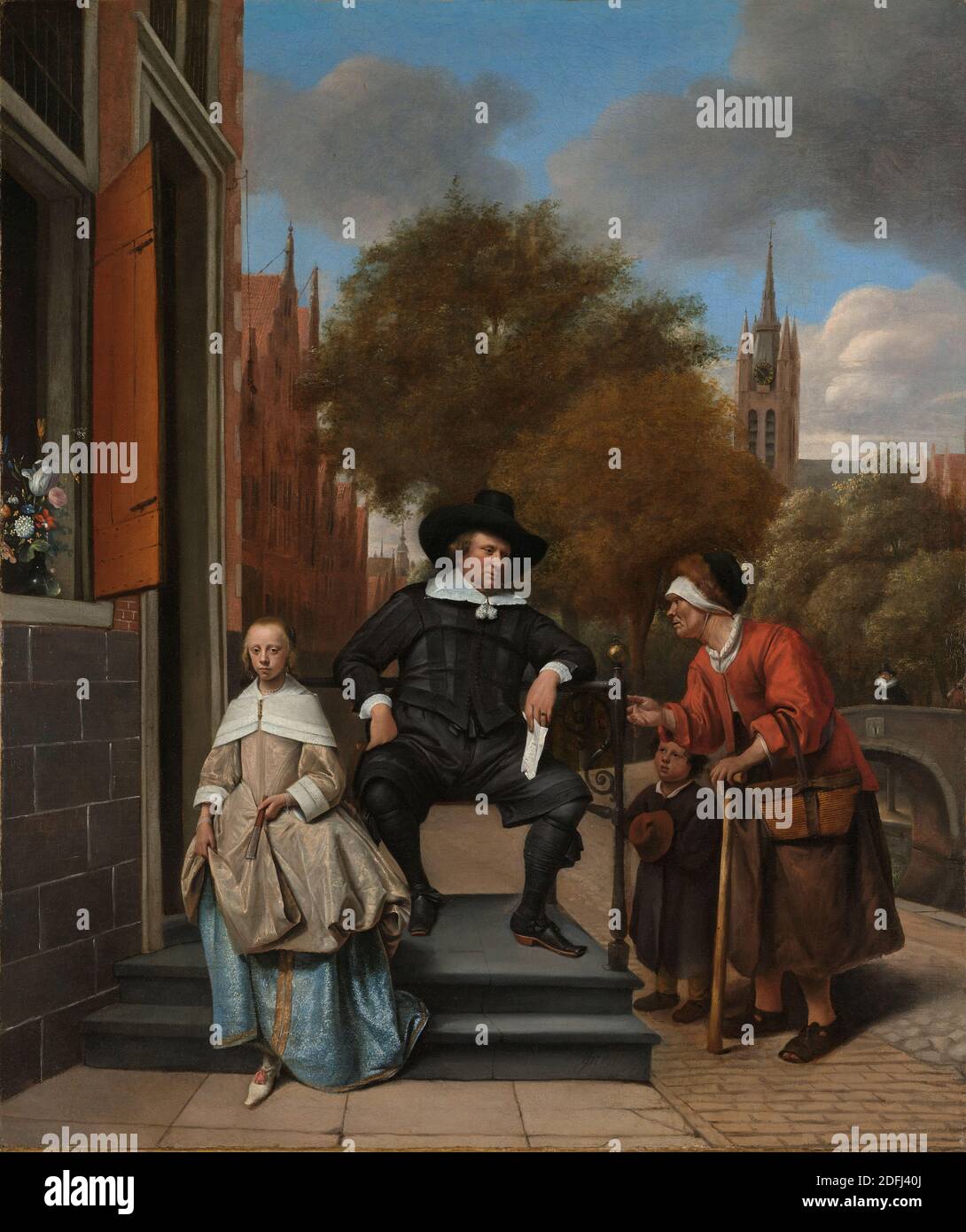 Adolf et Catharina Croeser, connue sous le nom de «bourgmestre de Delft et de sa fille», Jan Havicksz.Steen, 1655 Banque D'Images