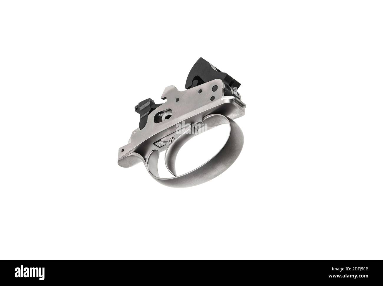 Pièces De Rechange Pour Fusil De Chasse Déclencheur de choc pour l'isolation du fusil de chasse sur fond blanc.  Déclencheur de canon. Réparer la pièce de rechange Photo Stock - Alamy