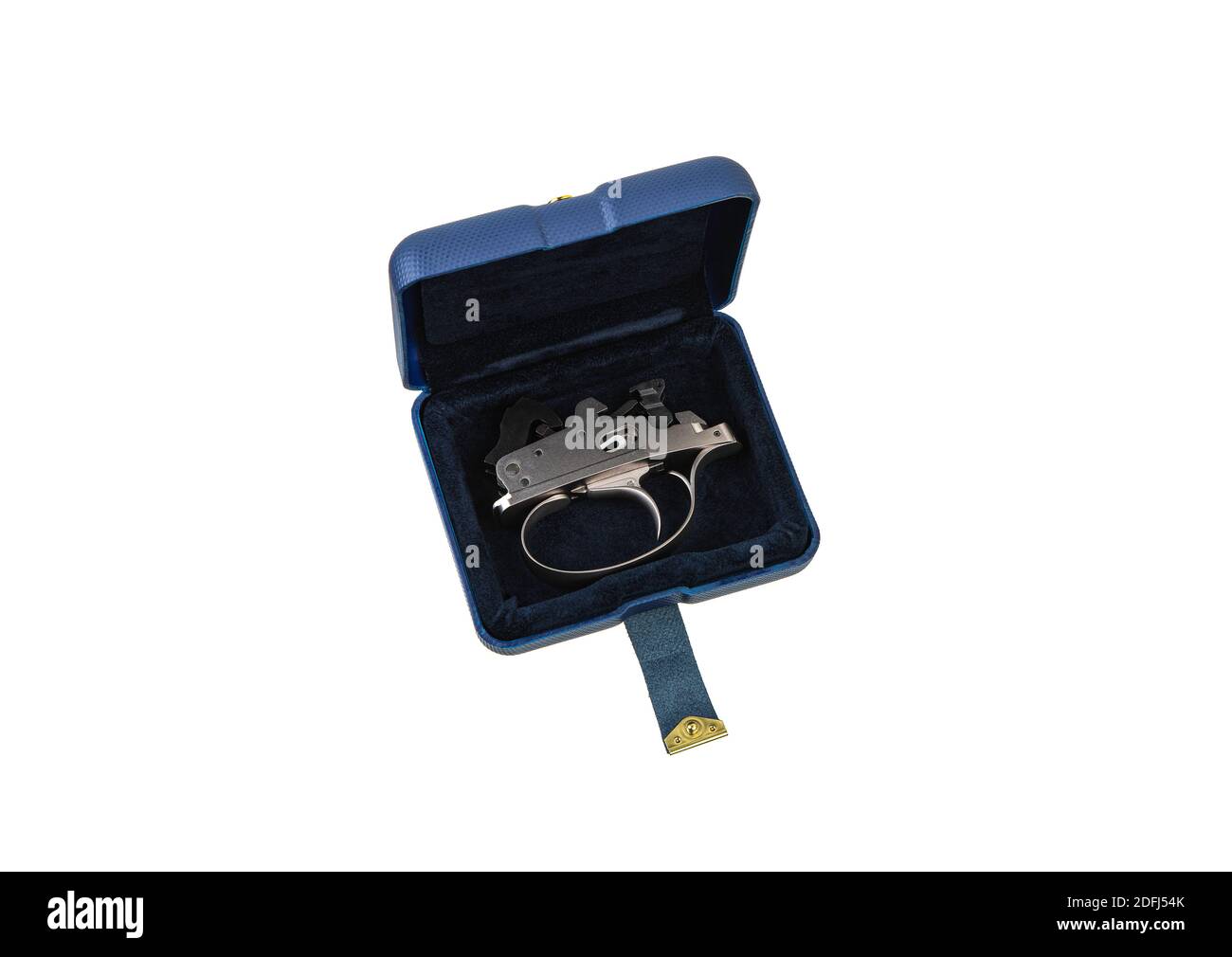 Pièces De Rechange Pour Fusil De Chasse Déclencheur de choc pour l'isolation du fusil de chasse sur fond blanc.  Déclencheur de canon. Réparer la pièce de rechange Photo Stock - Alamy