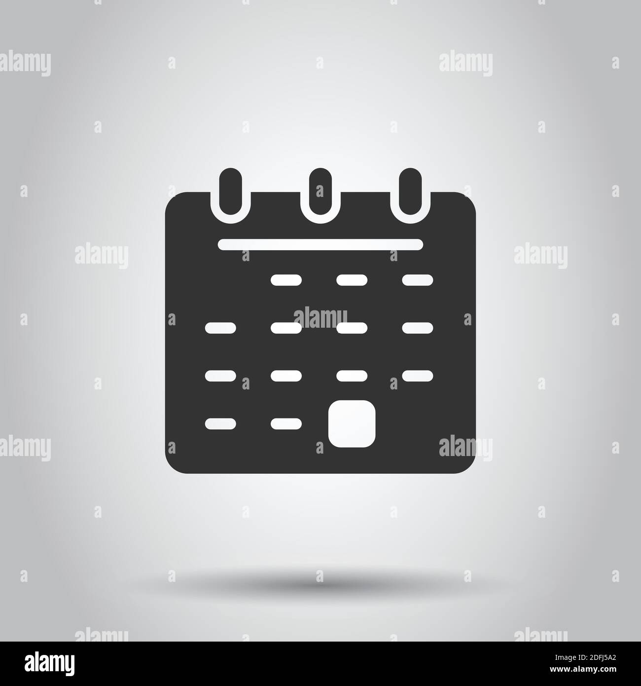 Icône Calendrier dans télévision style. Illustration vecteur de l'ordre du blanc sur fond isolé. Schedule Planner concept d'entreprise. Illustration de Vecteur