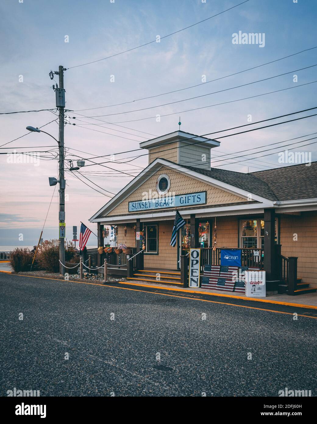 Boutique de cadeaux à Sunset Beach, Cape May, New Jersey Banque D'Images