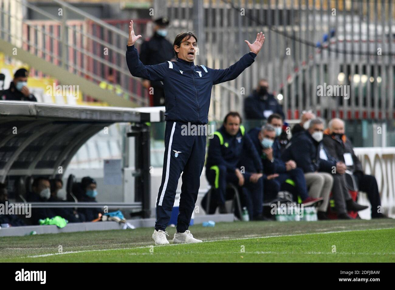 Cesena, Italie. cesena 2020, Italie, Stade Orogel - Dino Manuzzi, 05 décembre 2020, Filippo Inzaghi responsable de SS Lazio gestes pendant Spezia Calcio vs SS Lazio - football italien série A Match Credit: Matteo Papini/LPS/ZUMA Wire/Alay Live News Banque D'Images