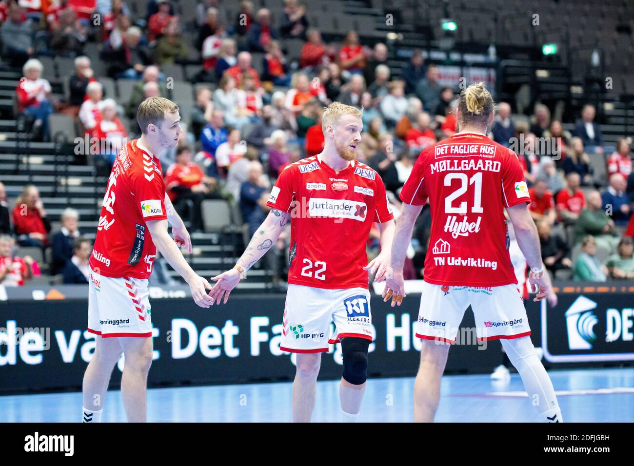 Aalborg, Danemark. 05e décembre 2020. Rene Antonsen (22) du Handball d'Aalborg vu dans le match de la Ligue danoise de Handball entre le Handball d'Aalborg et le Handball de Lemvig-Thybore à la Jutlander Bank Arena à Aalborg. (Crédit photo : Gonzales photo/Alamy Live News Banque D'Images