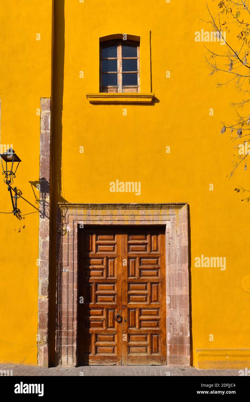 Le centre historique de la ville coloniale de San Miguel de Allende, Guanajuato, Mexique Banque D'Images