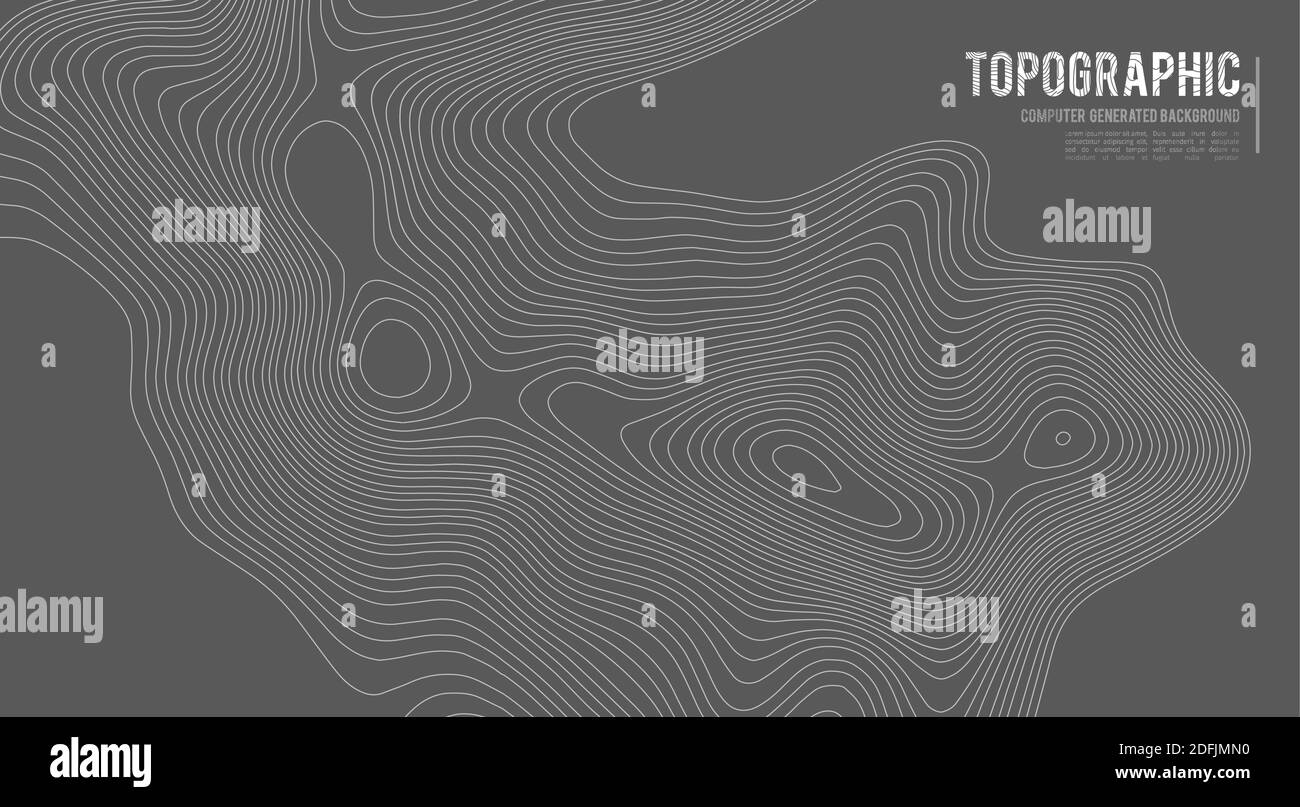 Les contours gris vector de la topographie. La montagne d'illustration vectorielle, la topographie géographique. Texture motif topographique. Site sur un terrain terrain vecteur Illustration de Vecteur