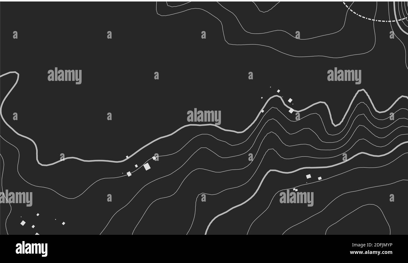 Les contours gris vector de la topographie. La montagne d'illustration vectorielle, la topographie géographique. Texture motif topographique. Site sur un terrain terrain vecteur Illustration de Vecteur