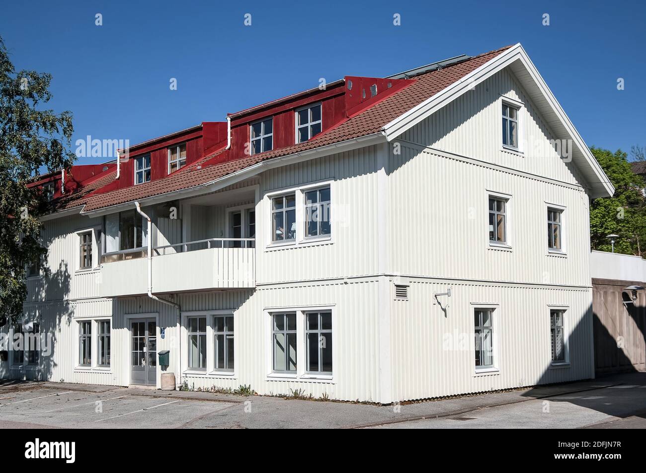 Paysage urbain suédois, Stenungsund, Comté de Vastra Gotaland Banque D'Images