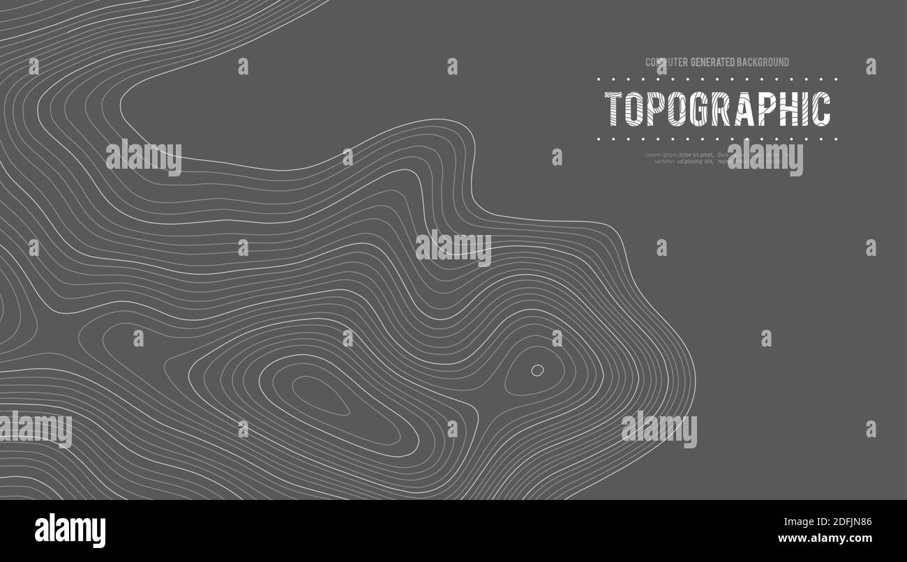 Les contours gris vector de la topographie. La montagne d'illustration vectorielle, la topographie géographique. Texture motif topographique. Site sur un terrain terrain vecteur Illustration de Vecteur