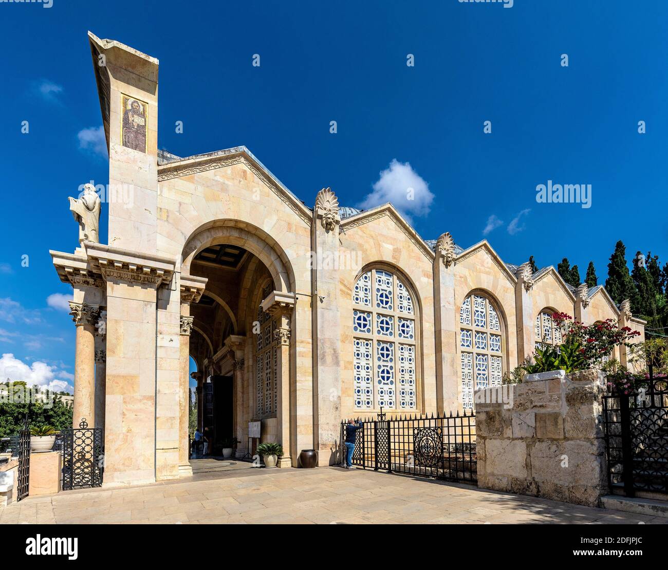 Jérusalem, Israël - 14 octobre 2017 : Église de toutes les nations, connue sous le nom de basilique de l'agonie dans le sanctuaire de Gethsemane sur le Mont des oliviers Banque D'Images