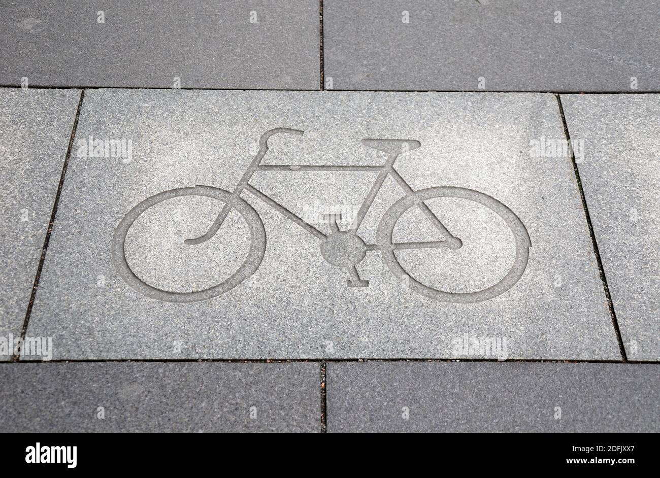 Symbole du cyclisme sur la chaussée en Suède Banque D'Images