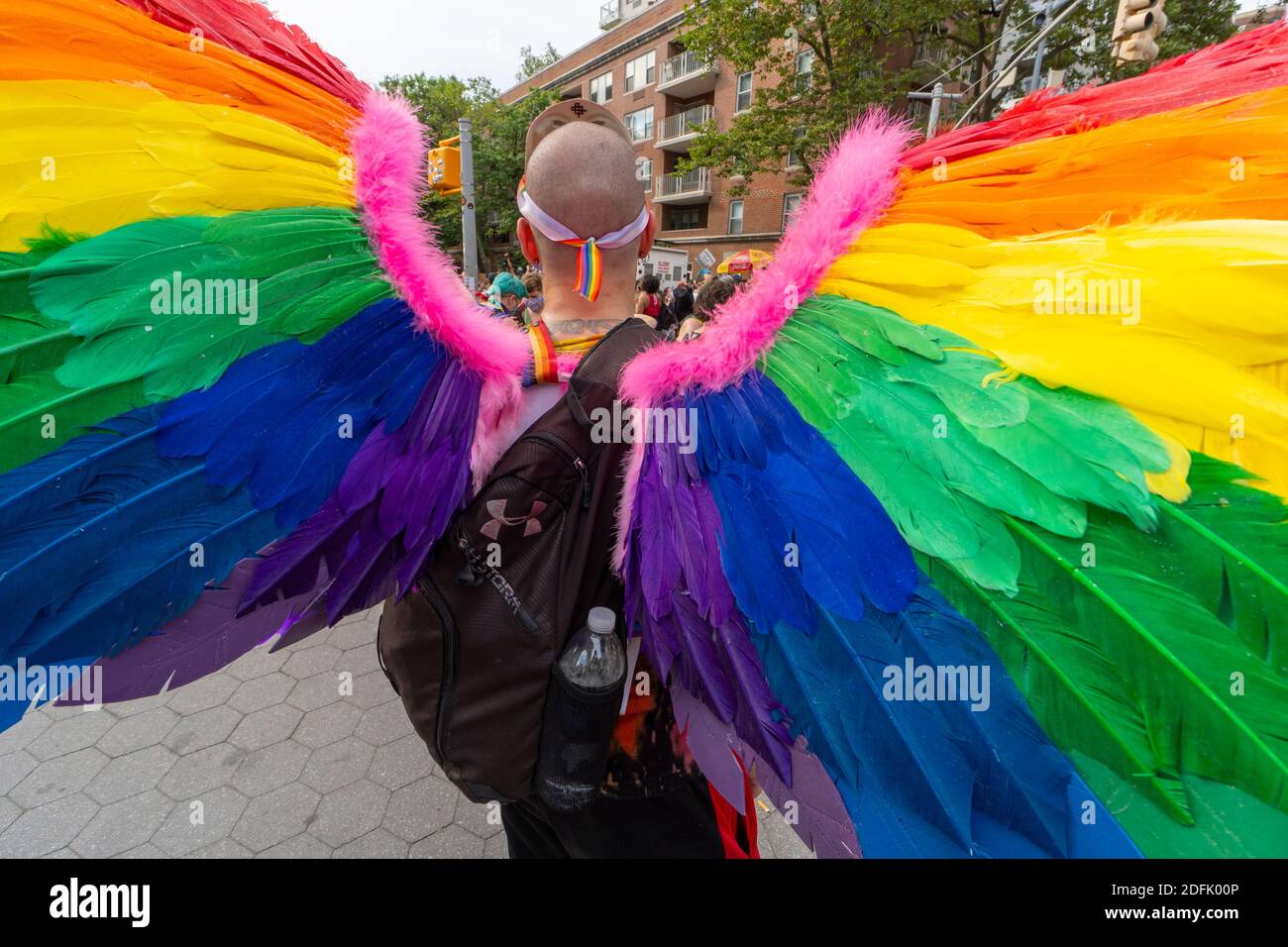 Les manifestants LGBTQ et Black Lives comptent à Washington Square NYC Banque D'Images