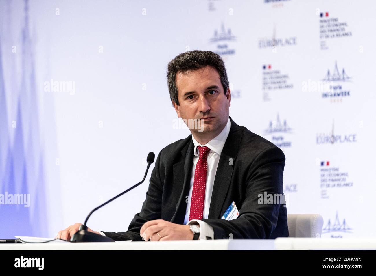 Pierre Emmanuel Houillier, Directeur général de HSBC France, lors de la  journée inaugurale de l'Infraweek 2020 de Paris, qui s'est tenue au  ministère de l'économie, des finances et de la relance de