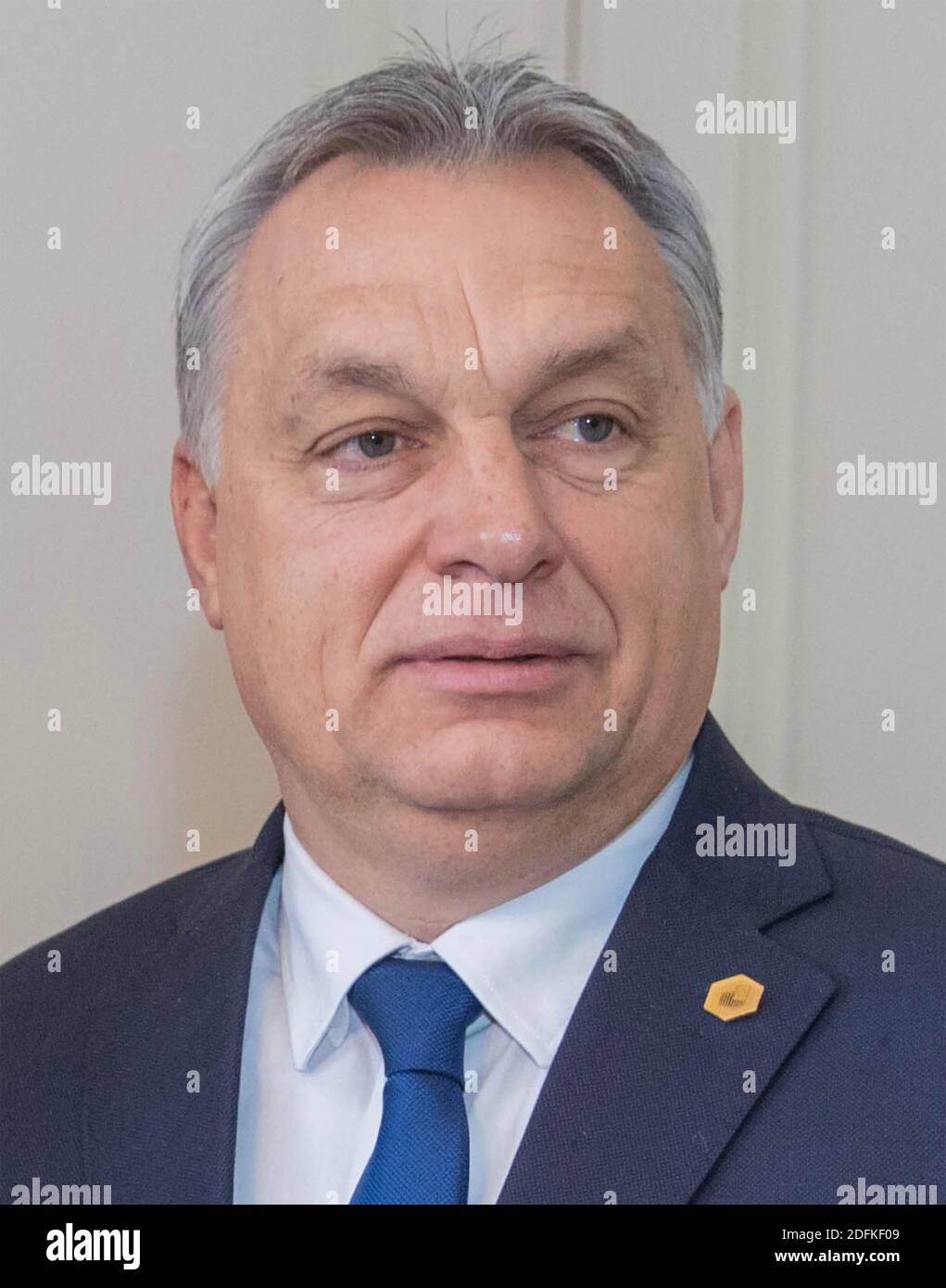 VIKTOR ORBÁN politicien hongrois en tant que 56e Premier ministre de Hongrie en 2018. Banque D'Images