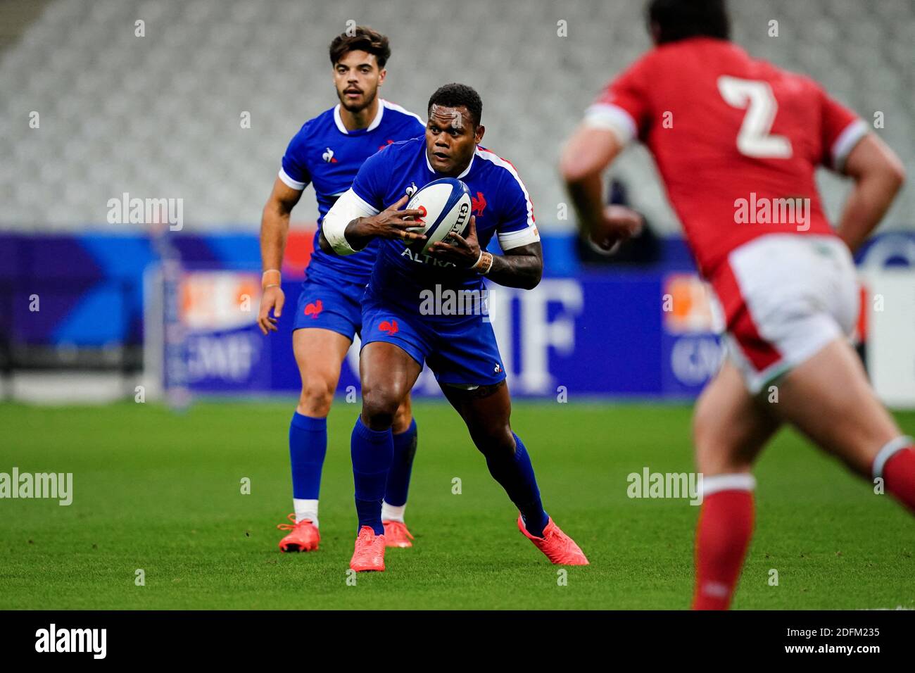 Virimi Vakatawa (FRA) lors du match de rugby France contre pays de Galles à Stade de France, Saint Denis, France, le 24 octobre 2020. Photo de Julien Poupart/ABACAPRESS.COM Banque D'Images