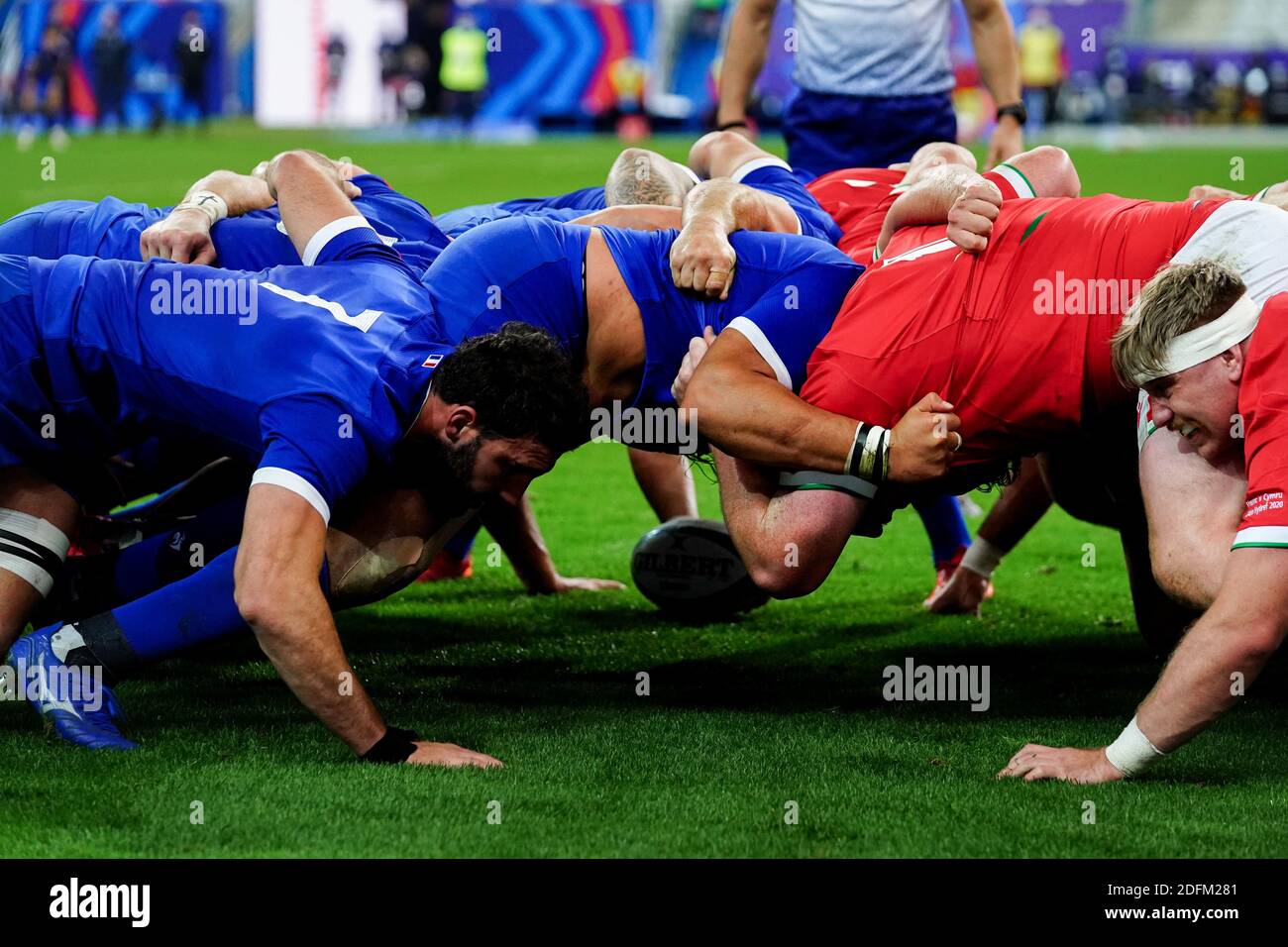 Mêlée lors du match de rugby France contre pays de Galles à Stade de France, Saint Denis, France, le 24 octobre 2020. Photo de Julien Poupart/ABACAPRESS.COM Banque D'Images