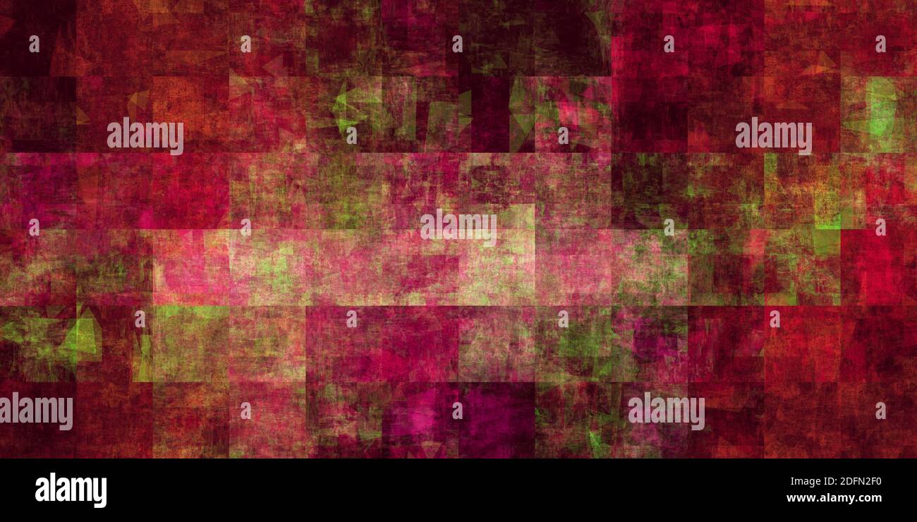 Grunge abstrait avec motif géométrique Creative concept Art Banque D'Images