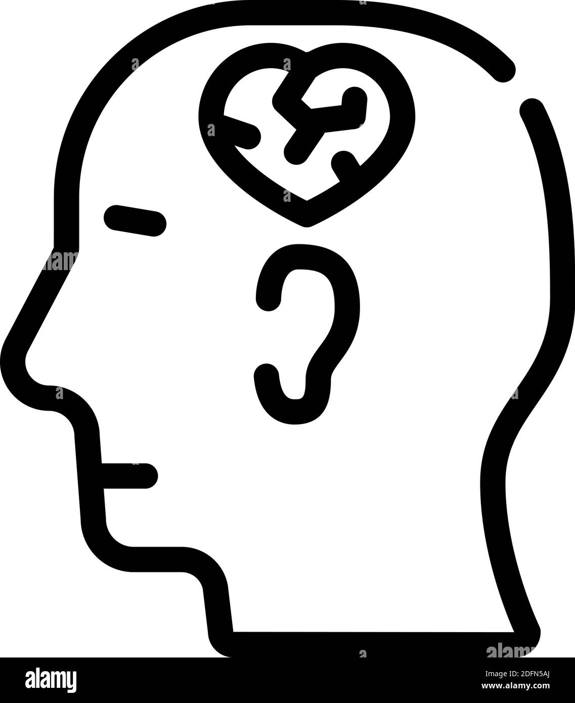 relation psychologie ligne icône vecteur illustration plate Illustration de Vecteur