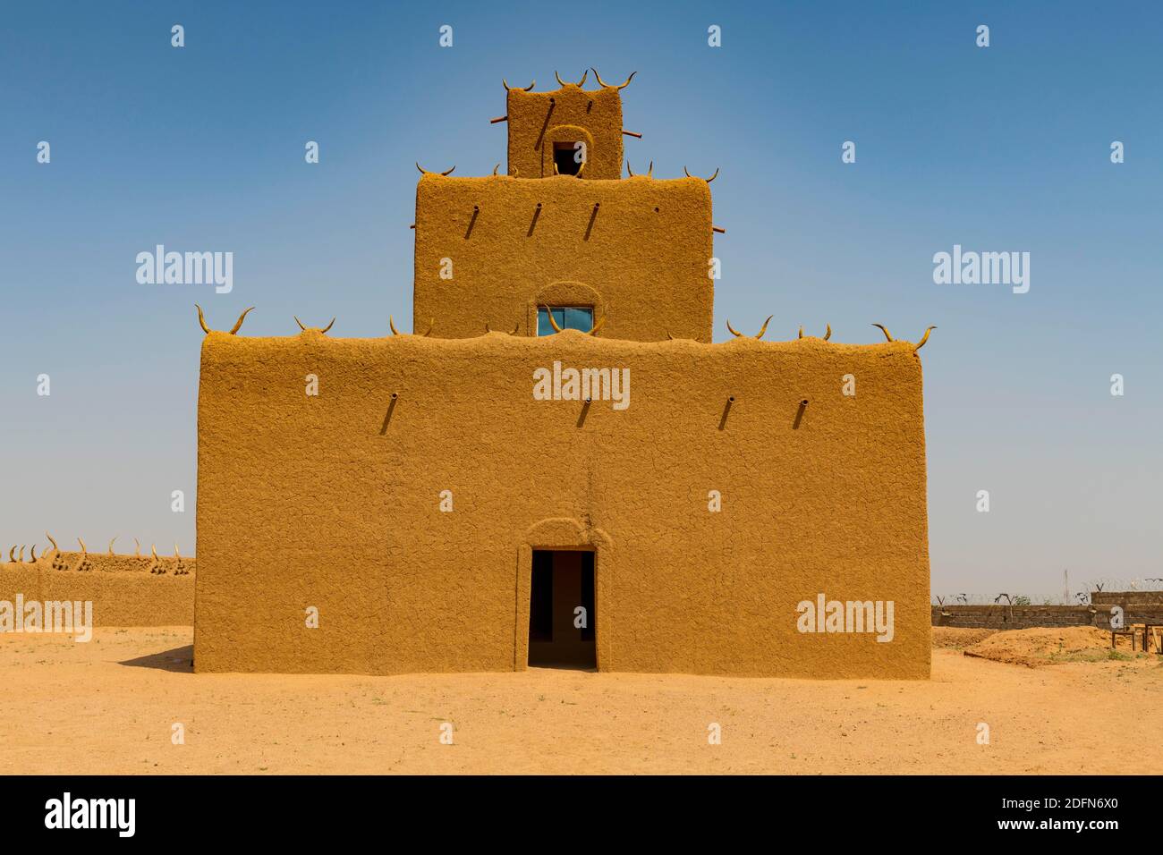Maison traditionnelle, loam construction, Agadez, Niger Banque D'Images