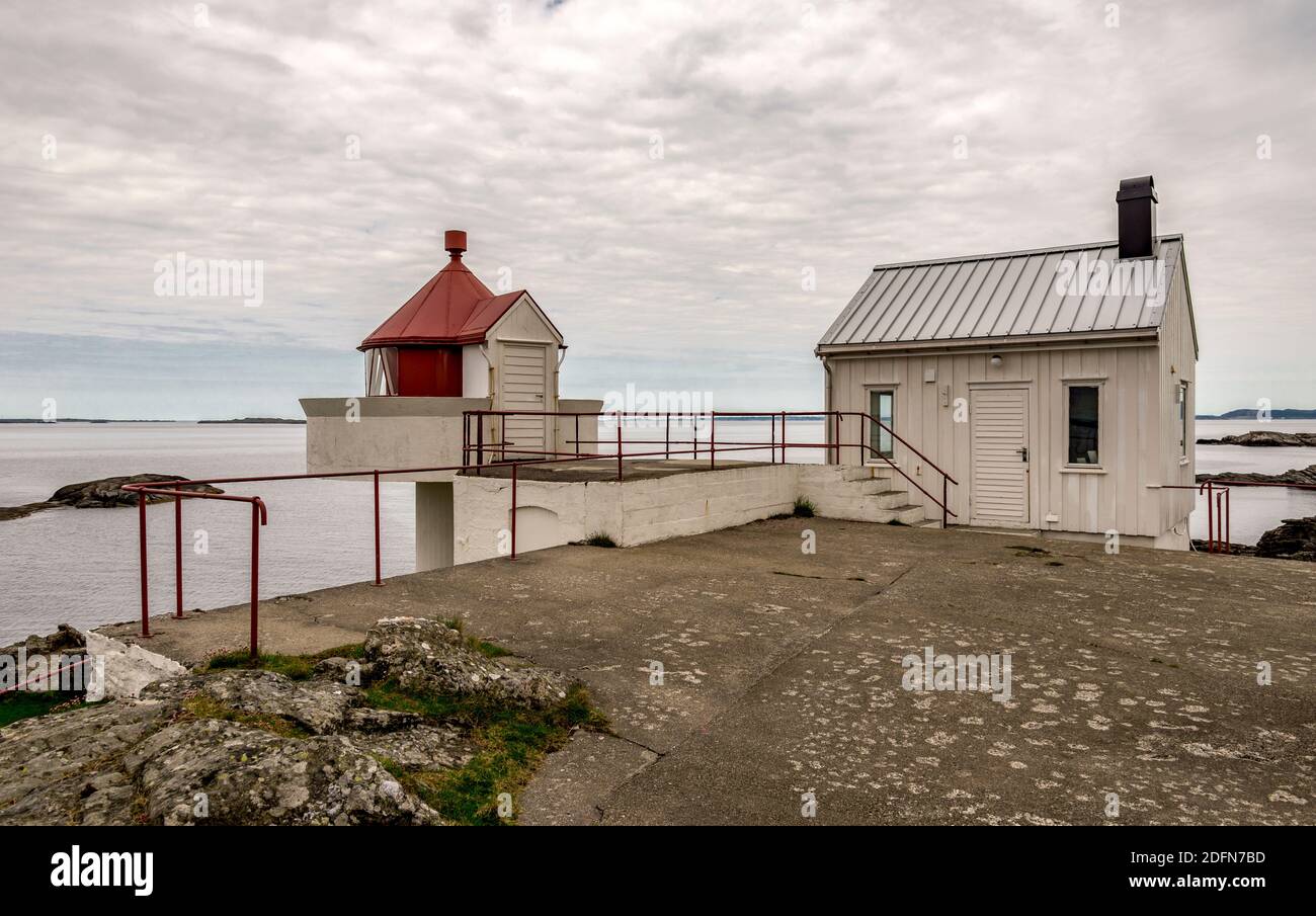 Bâtiment historique du phare de Fjoloy, Rennesoy kommune, Stavanger, Norvège, mai 2018 Banque D'Images