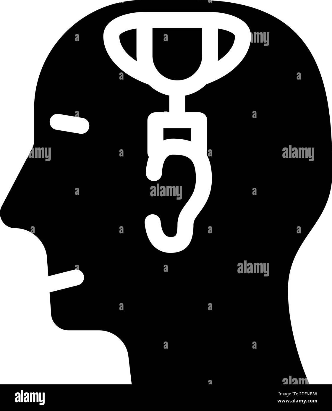 illustration vectorielle de l'icône de psychologie du sport noire Illustration de Vecteur