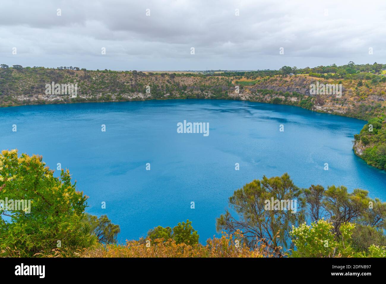 Lac bleu au Mont Gambier en Australie Banque D'Images