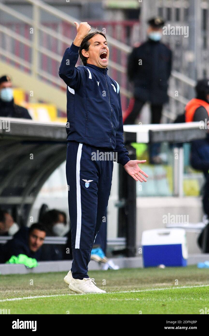 Filippo Inzaghi responsable de SS Lazio gestes pendant Spezia Calcio vs SS Lazio, football italien série A match, Cesena, ITA - photo .LM/Matteo Papini Banque D'Images