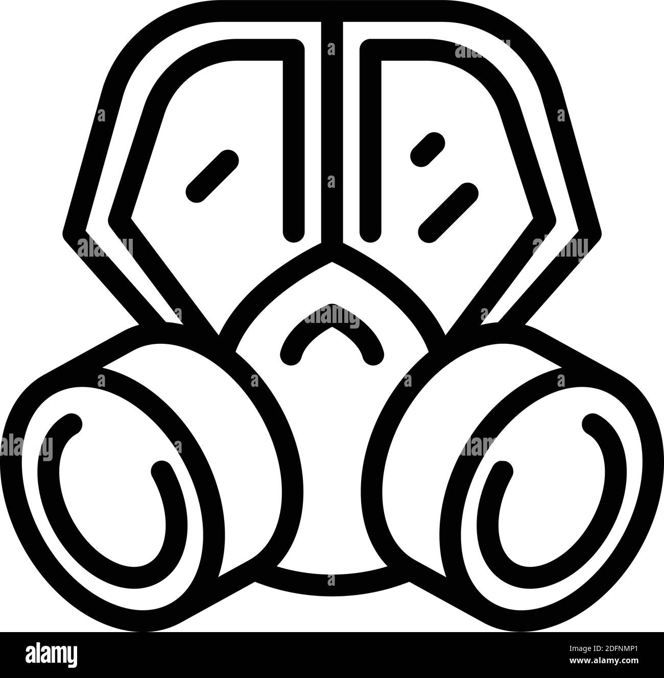 Icône de masque de gaz industriel. Contour de l'industrie masque de gaz icône de vecteur pour la conception de Web isolé sur fond blanc Illustration de Vecteur