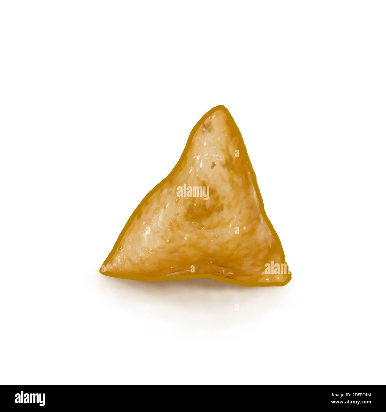 Gros plan de l'illustration taïwanaise sticky Rice dumpling (Zongzi) dim sum food Isometric icône raster sur fond blanc. Banque D'Images