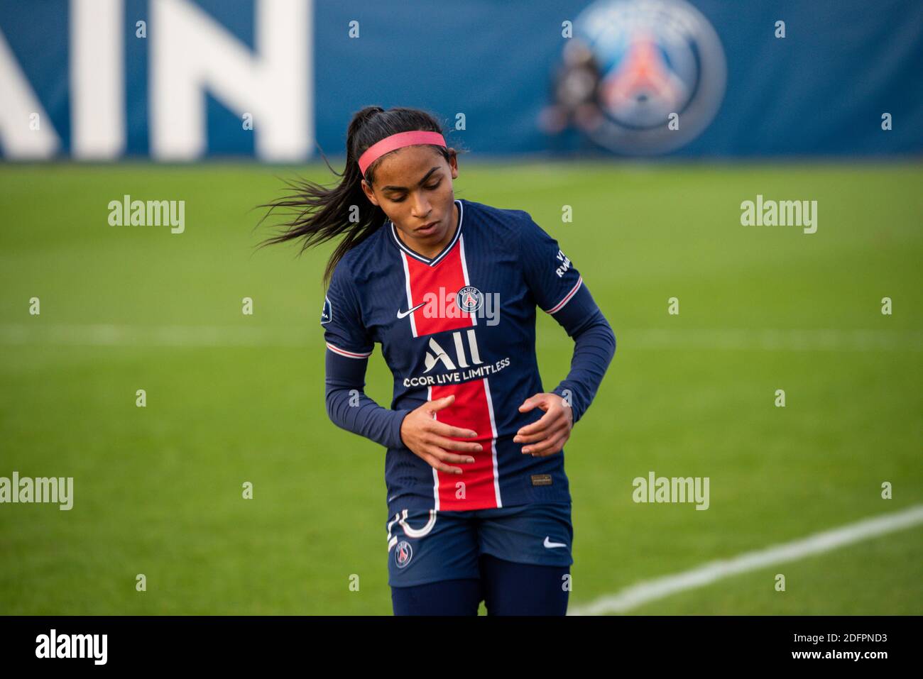 Perle Morroni de Paris Saint Germain lors du championnat de France des femmes et#039;s D1 Arkema football match entre Paris Saint-Germain et Paris FC le 6 décembre 2020 au stade Georges Lefevre à Saint-Germain-en-Laye, France - photo Melanie Laurent / A2M Sport Consulting / DPPI / LM Banque D'Images