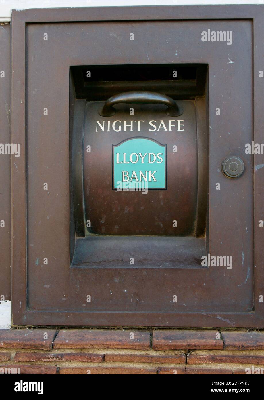 Coffre-fort de nuit à Lloyds Bank, Muswell Hill, Londres. Banque D'Images