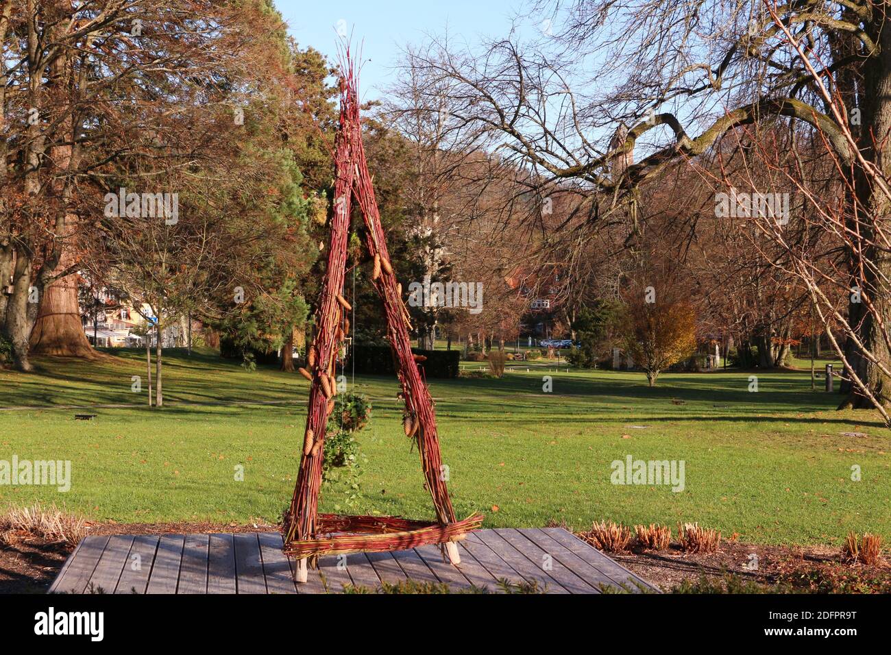 Ruhe und Idylle im Kurpark von Bad Herrenalb im Schwarzwald Banque D'Images